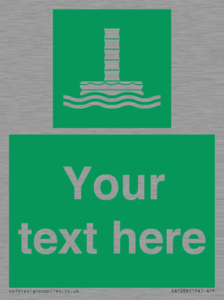 Custom sign safe condition Evacuation chute 